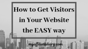 How to get visitors in your website the easy way
